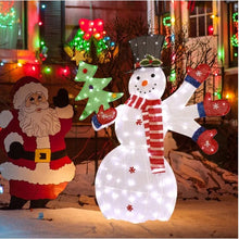 Lighted Snowman Yard Decoration | Pre-Lit 2D Xmas Display with 170 LEDs