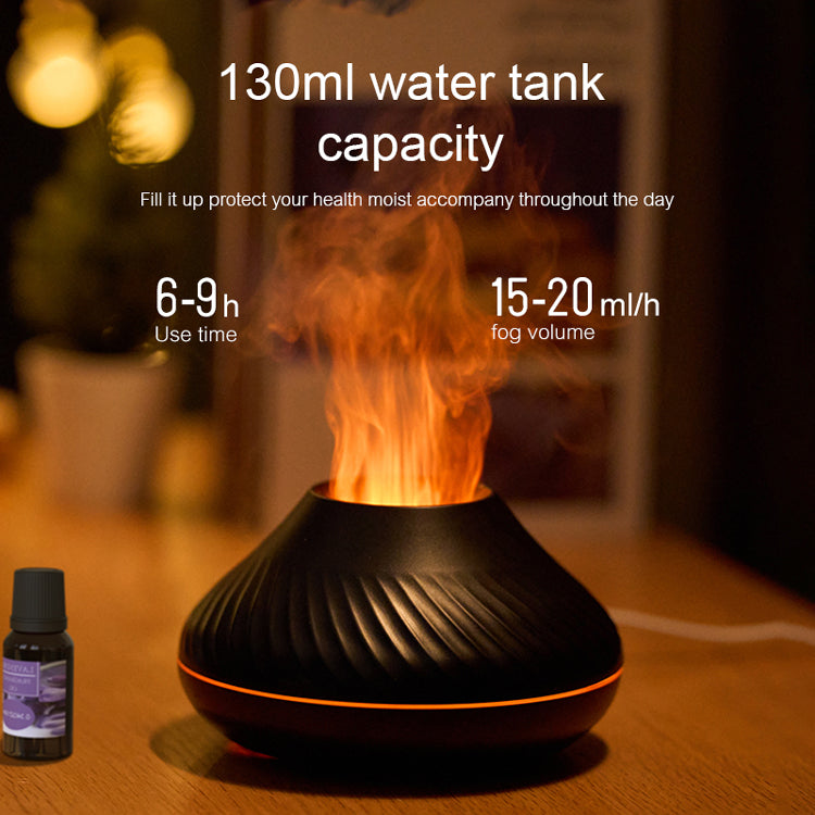 RGB Flame Aroma Diffuser – 130ml 3D Colorful Humidifier - QandCo - trending