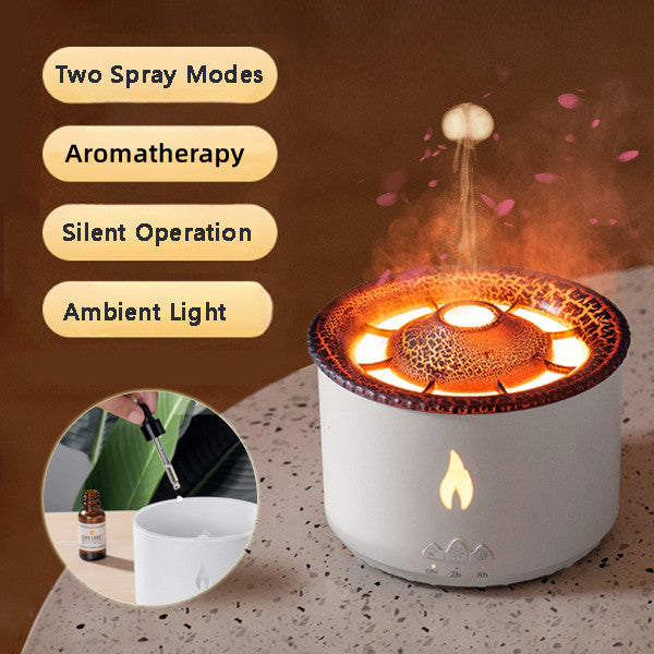 Volcano Ultrasonic Aroma Diffuser – Jellyfish Flame Humidifier - QandCo - trending