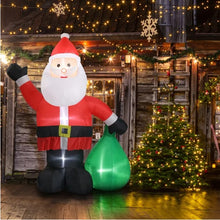 6 FT Lighted Inflatable Santa Claus | Christmas Yard Decoration with Gift Bag