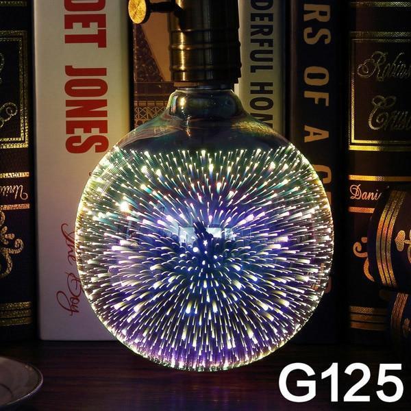 3D Decorative LED Bulb – Firework, Heart & Bottle Novelty Light (110–220V)