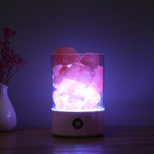 USB Crystal Salt Lamp | Himalayan Rock LED Night Light for Bedroom & Meditation