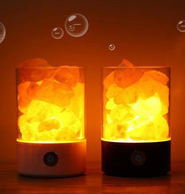 USB Crystal Salt Lamp | Himalayan Rock LED Night Light for Bedroom & Meditation