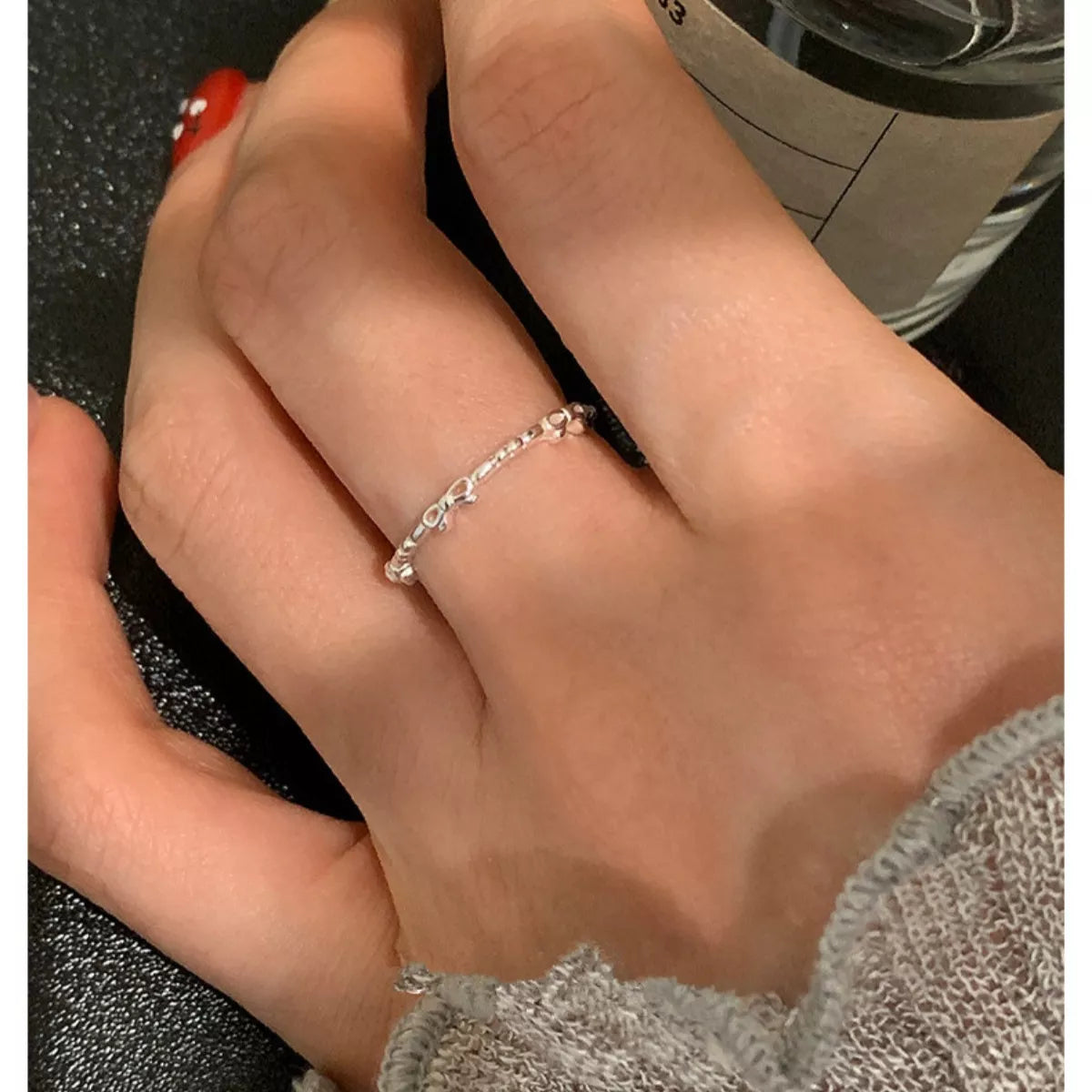 925 Sterling Silver Bow Open Ring – Dainty Silver Jewelry - QandCo - trending