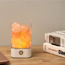 USB Crystal Salt Lamp | Himalayan Rock LED Night Light for Bedroom & Meditation
