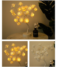 Rose Flower LED Table Lamp | USB & Battery Powered Bonsai Tree Light | Romantic Home & Bedroom Décor