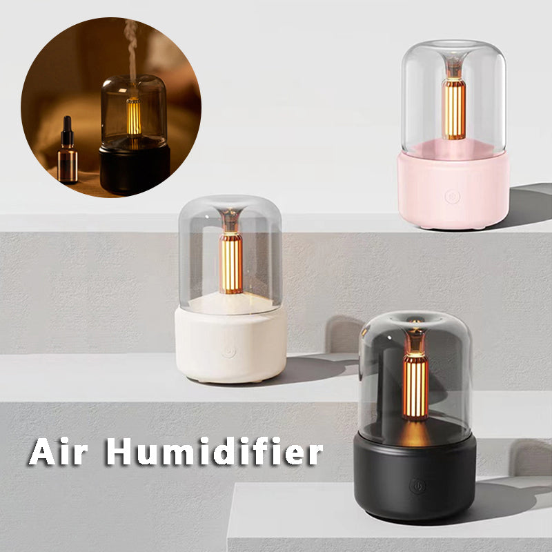 Candlelight Atmosphere Humidifier – LED Aroma Diffuser 120ml - QandCo - trending