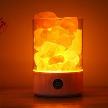 USB Crystal Salt Lamp | Himalayan Rock LED Night Light for Bedroom & Meditation