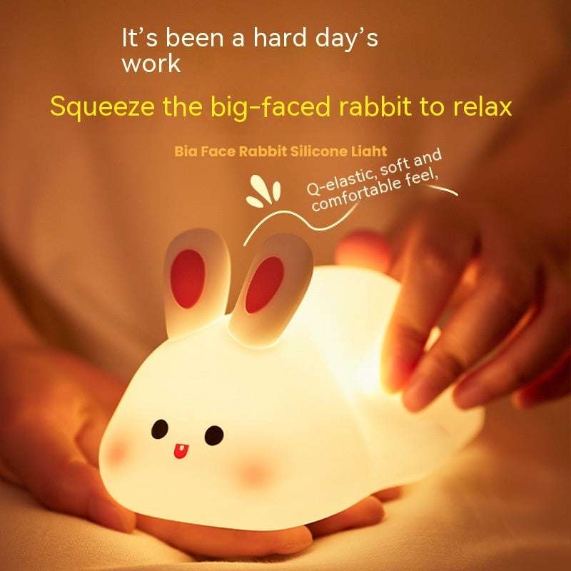 Rabbit Silicone Touch Night Light – Kids Bedside LED Lamp - QandCo - trending
