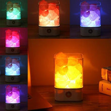 USB Crystal Salt Lamp | Himalayan Rock LED Night Light for Bedroom & Meditation
