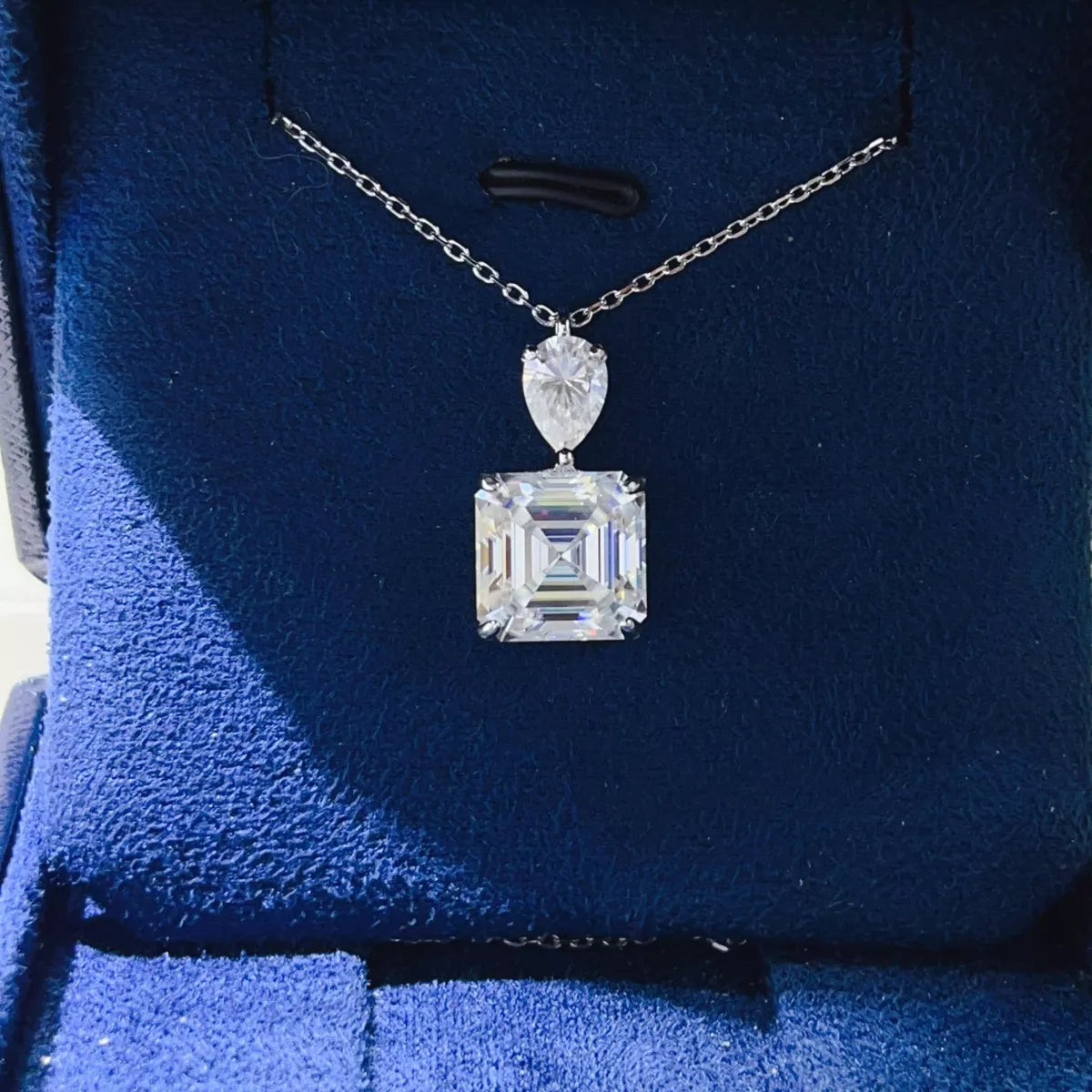 5.8 Carat Moissanite 925 Sterling Silver Pendant Necklace - QandCo - trending