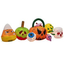 8FT Halloween Inflatable Pumpkins with Eyeball & Candy | Lighted Blow Up Yard Decoration with LEDs