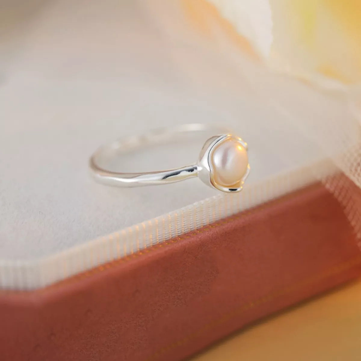 Freshwater Pearl 925 Sterling Silver Open Ring – Elegant Jewelry - QandCo - trending