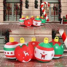 7 FT Lighted Christmas Inflatable Balls | Funny Blow Up Yard Decoration with Built-in LED Lights for Holiday Lawn, Garden & Party Decor