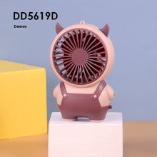 Cute Mini USB Fan | Portable Silent Desk Fan with 4 Blades | Bear, Kitten, Deer & Devil Design