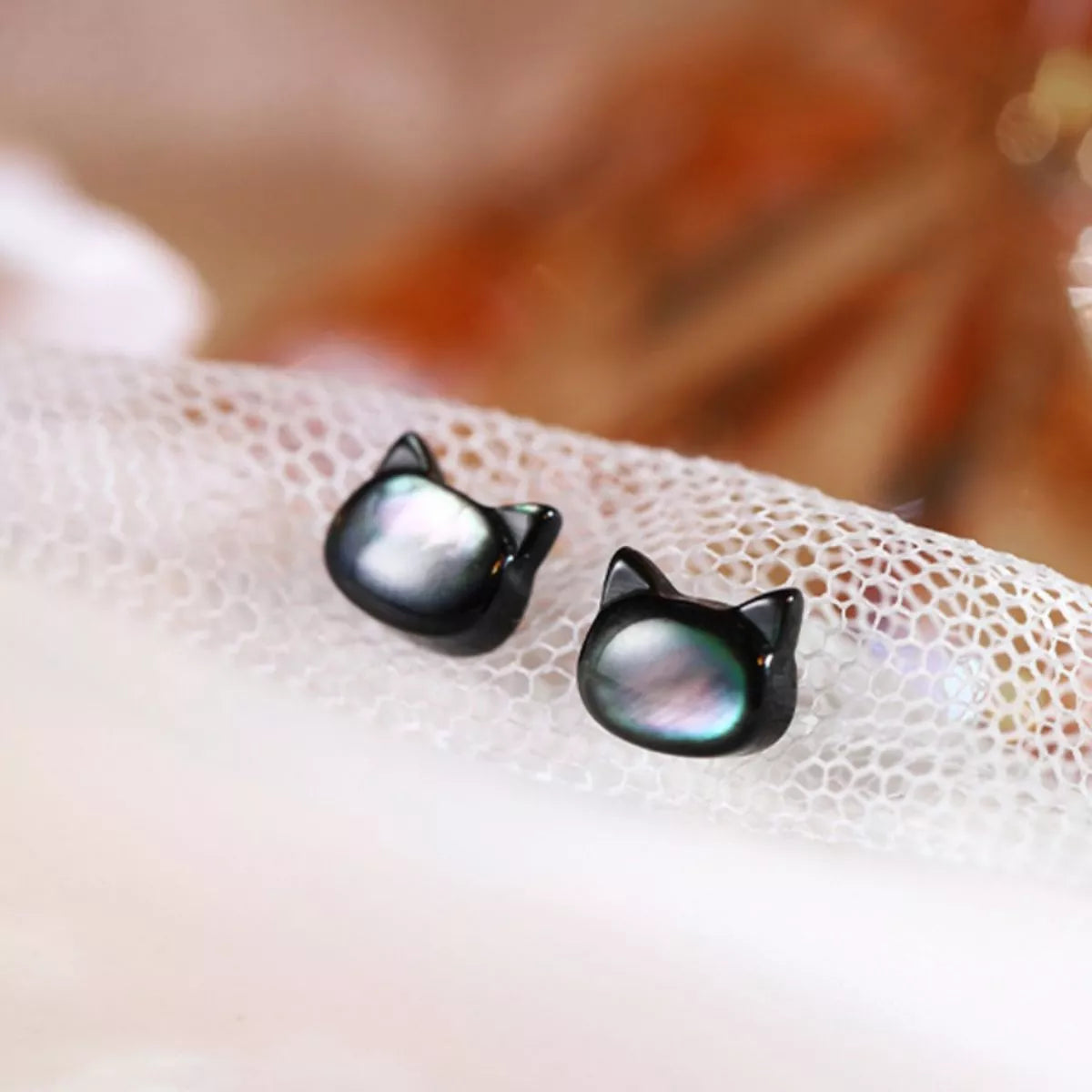 Shell Cute Cat Stud Earrings - QandCo - trending