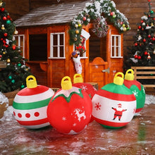 7 FT Lighted Christmas Inflatable Balls | Funny Blow Up Yard Decoration with Built-in LED Lights for Holiday Lawn, Garden & Party Decor