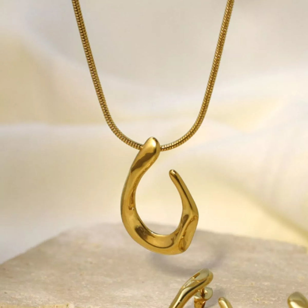 18K Gold-Plated Geometric Necklace – Minimalist Jewelry - QandCo - trending