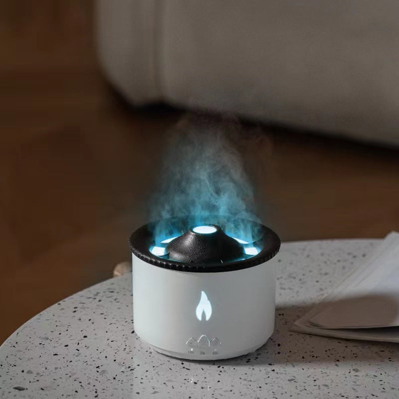 Volcano Ultrasonic Aroma Diffuser – Jellyfish Flame Humidifier Blue flame bead US - QandCo - trending