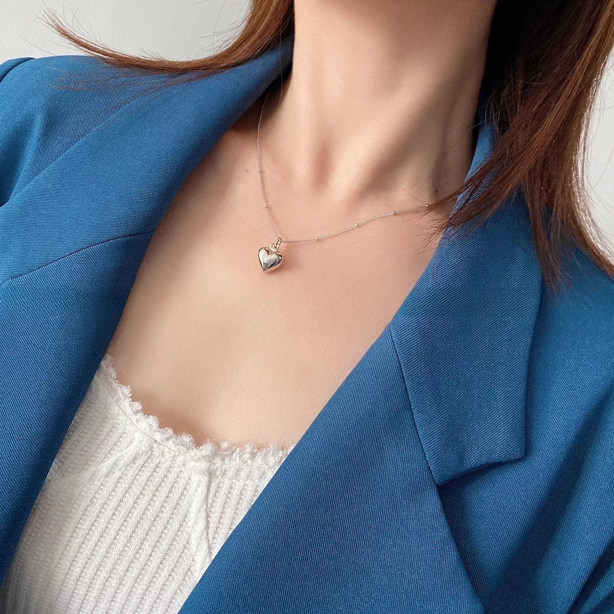 925 Sterling Silver Heart Necklace – Classic Gift Jewelry - QandCo - trending