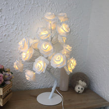 Rose Flower LED Table Lamp | USB & Battery Powered Bonsai Tree Light | Romantic Home & Bedroom Décor