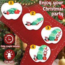 6 FT Lighted Christmas Inflatable Tree with Elf & Santa | Funny Blow Up Yard Decoration with Built-in LED Lights for Holiday Lawn & Party Décor