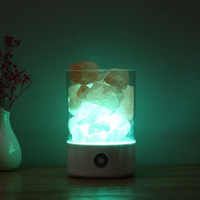 USB Crystal Salt Lamp | Himalayan Rock LED Night Light for Bedroom & Meditation
