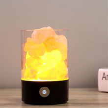 USB Crystal Salt Lamp | Himalayan Rock LED Night Light for Bedroom & Meditation