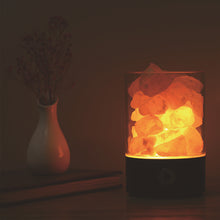 USB Crystal Salt Lamp | Himalayan Rock LED Night Light for Bedroom & Meditation