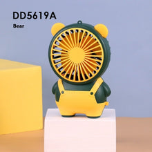 Cute Mini USB Fan | Portable Silent Desk Fan with 4 Blades | Bear, Kitten, Deer & Devil Design