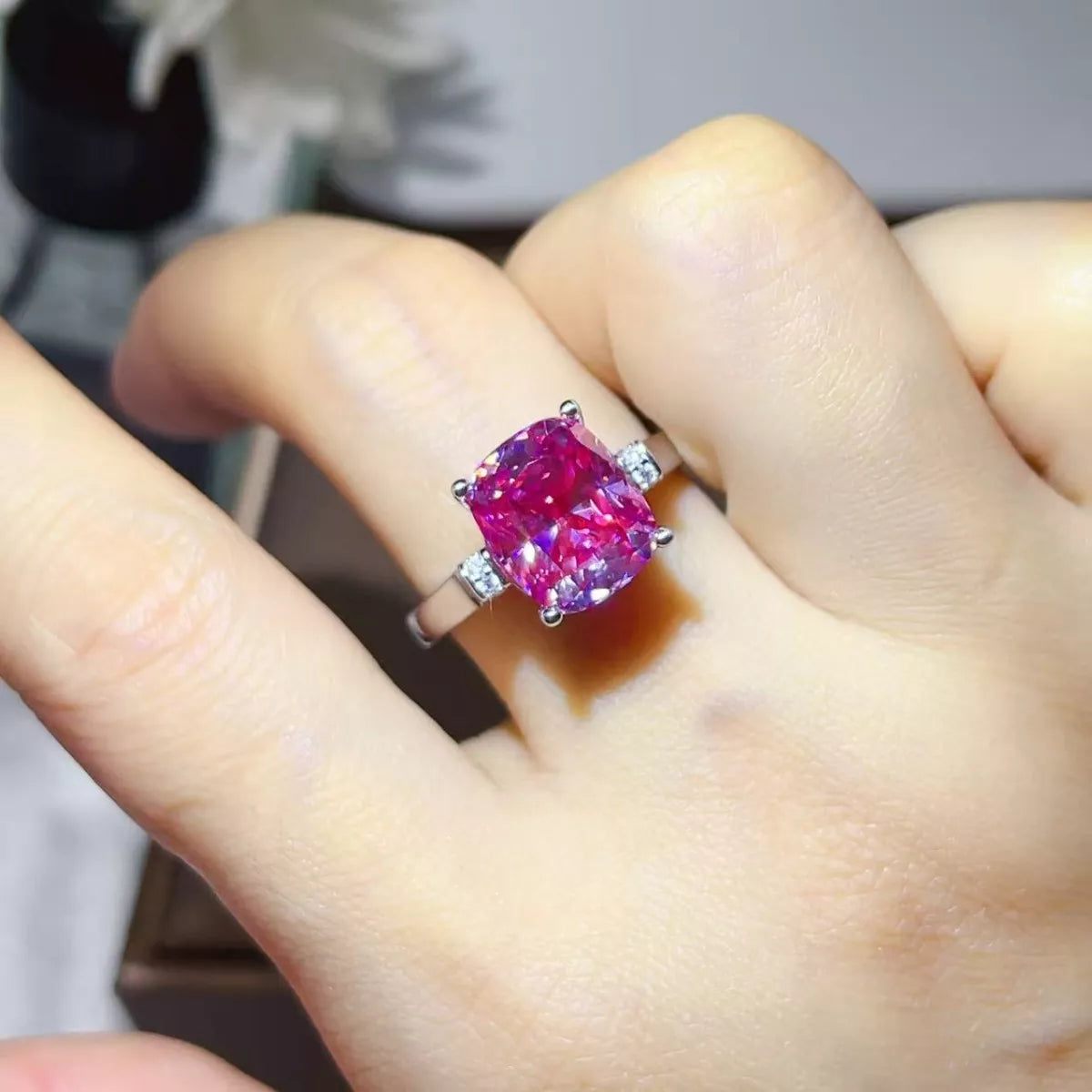 5 Carat Moissanite 925 Sterling Silver Ring - QandCo - trending