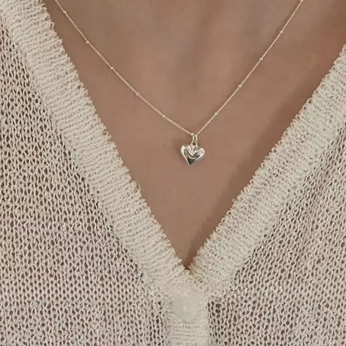 925 Sterling Silver Heart Necklace – Classic Gift Jewelry - QandCo - trending