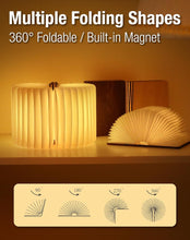 LumaBook™: Glow-In-The-Dark Folding Book Lamp | USB Rechargeable LED Light | Creative Book-Shaped Night Light