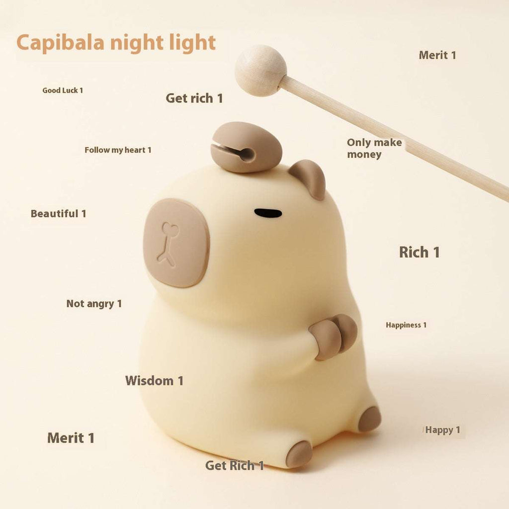 Capybara Silicone Night Lamp – USB Rechargeable Bedside Light - QandCo - trending