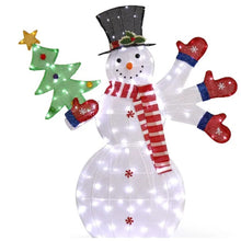 Lighted Snowman Yard Decoration | Pre-Lit 2D Xmas Display with 170 LEDs