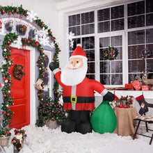 6 FT Lighted Inflatable Santa Claus | Christmas Yard Decoration with Gift Bag