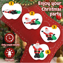 6 FT Lighted Inflatable Santa Claus | Christmas Yard Decoration with Gift Bag
