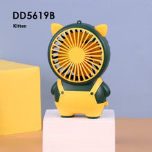 Cute Mini USB Fan | Portable Silent Desk Fan with 4 Blades | Bear, Kitten, Deer & Devil Design