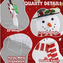 Lighted Snowman Yard Decoration | Pre-Lit 2D Xmas Display with 170 LEDs