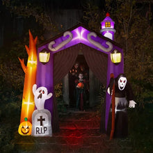 9.8 FT Halloween Inflatable Archway | Haunted House & Grim Reaper Yard Décor