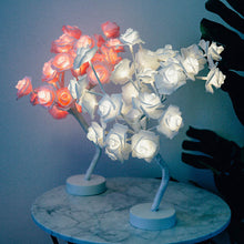 Rose Flower LED Table Lamp | USB & Battery Powered Bonsai Tree Light | Romantic Home & Bedroom Décor