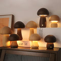 Wooden Mushroom LED Night Light – Touch Bedside Lamp - QandCo - trending