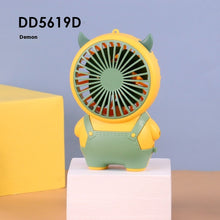 Cute Mini USB Fan | Portable Silent Desk Fan with 4 Blades | Bear, Kitten, Deer & Devil Design