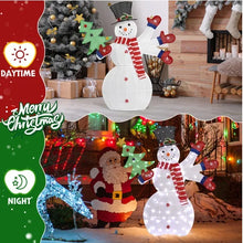 Lighted Snowman Yard Decoration | Pre-Lit 2D Xmas Display with 170 LEDs