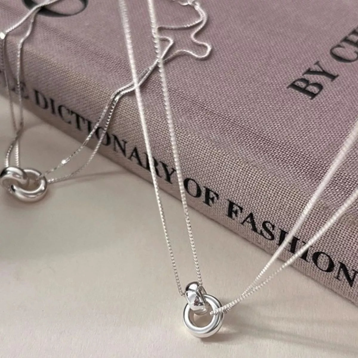 Double Strand 925 Sterling Silver Necklace - QandCo - trending