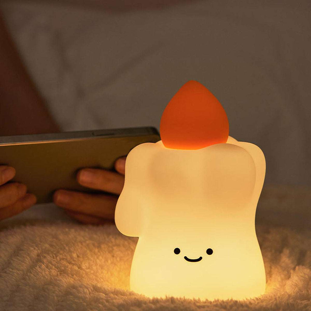 Silicone Kids Night Light – Soft Nursery Bedside Lamp Candle - QandCo - trending