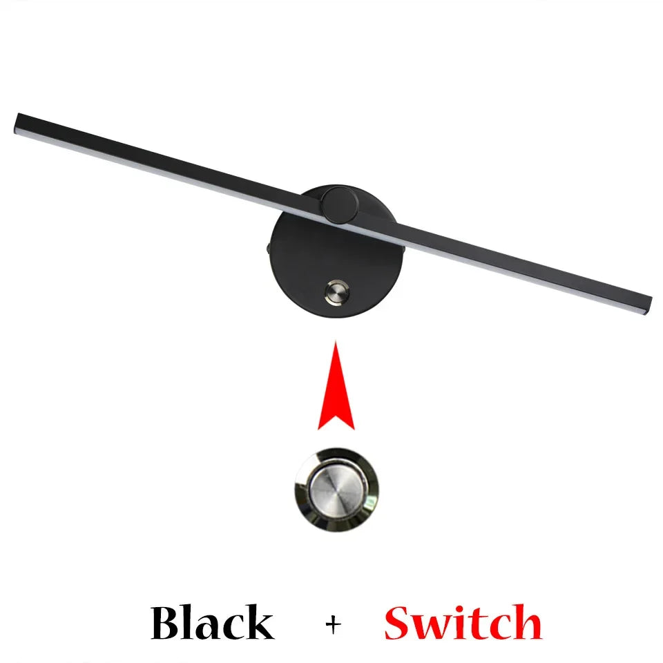 Linear LED Wall Lamp with Switch – 300° Rotatable Nordic Minimalist Wall Light (41 cm)