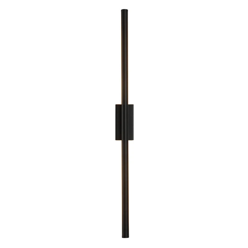 Black & Gold Linear Tube LED Wall Lamp – Modern Up/Down Wall Sconce Lighting