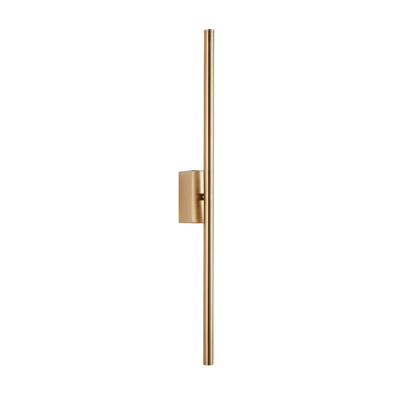 Black & Gold Linear Tube LED Wall Lamp – Modern Up/Down Wall Sconce Lighting