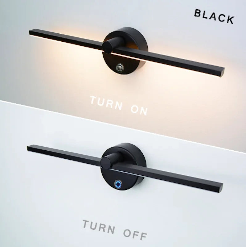 Linear LED Wall Lamp with Switch – 300° Rotatable Nordic Minimalist Wall Light (41 cm)